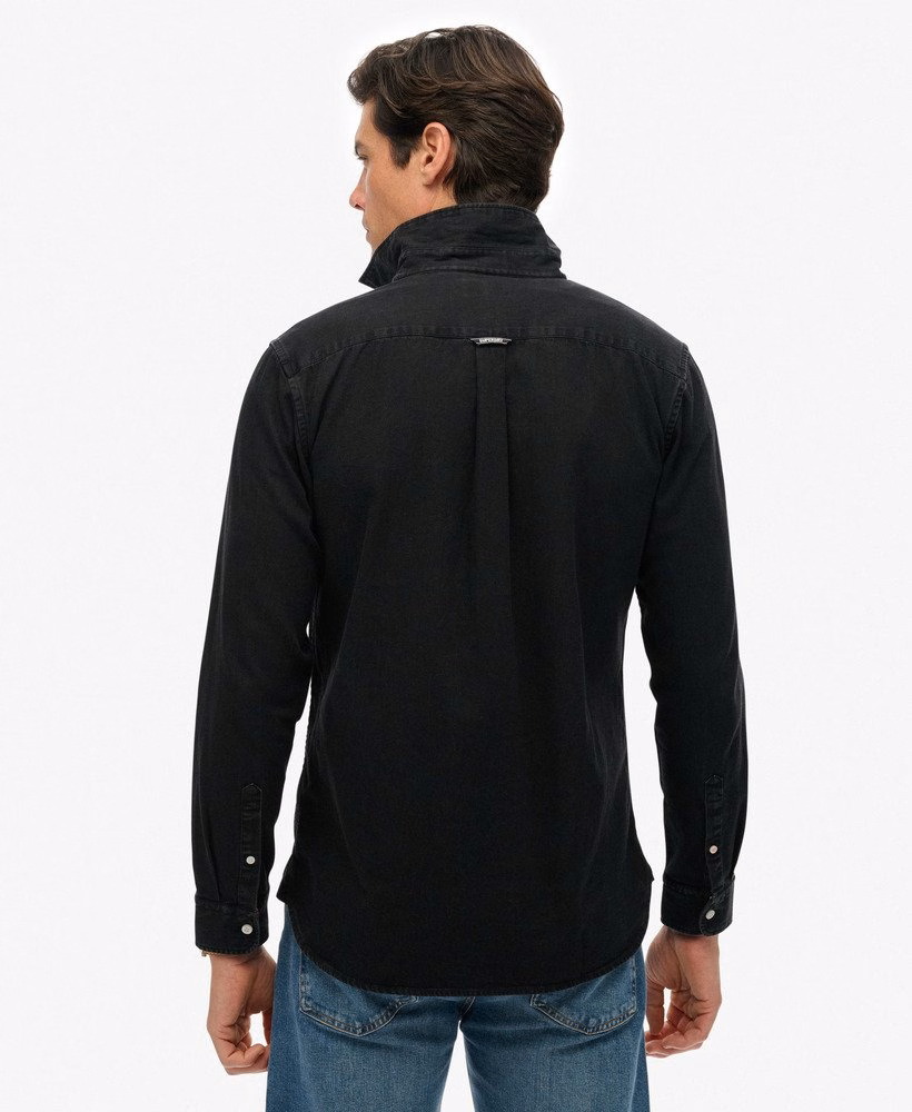 Essentieel denim overhemd met lange mouwen