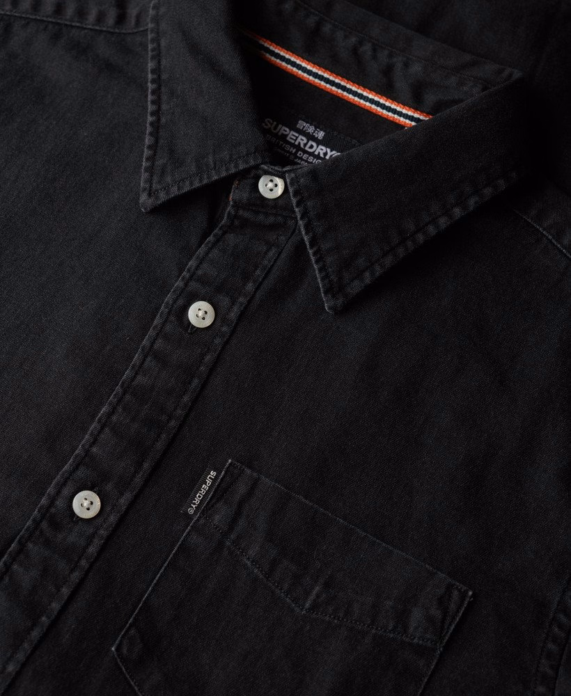 Essentieel denim overhemd met lange mouwen