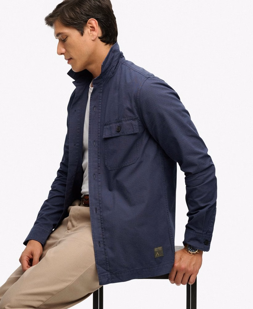 Militair shirt met lange mouwen
