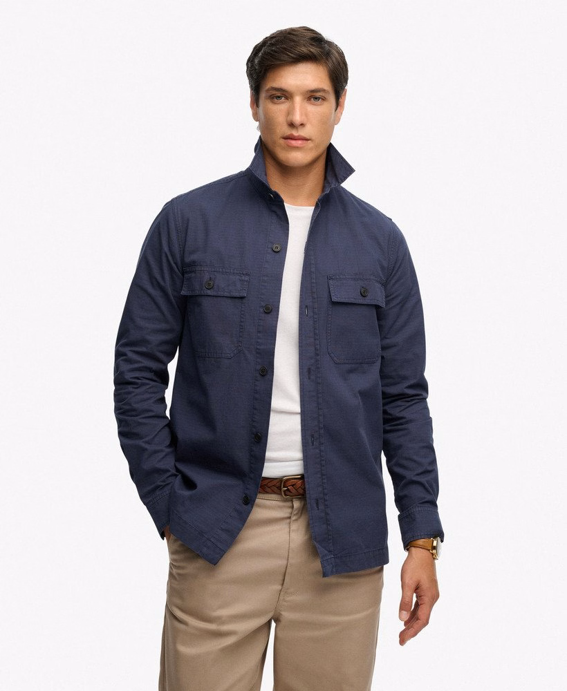Militair shirt met lange mouwen