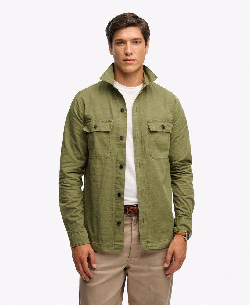 Militair shirt met lange mouwen