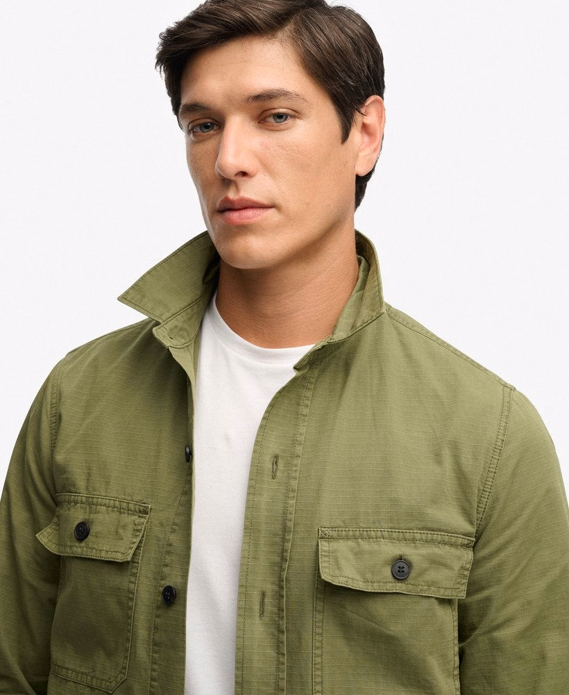 Militair shirt met lange mouwen
