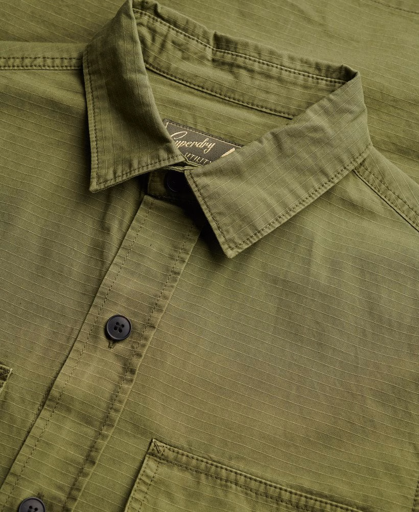 Militair shirt met lange mouwen