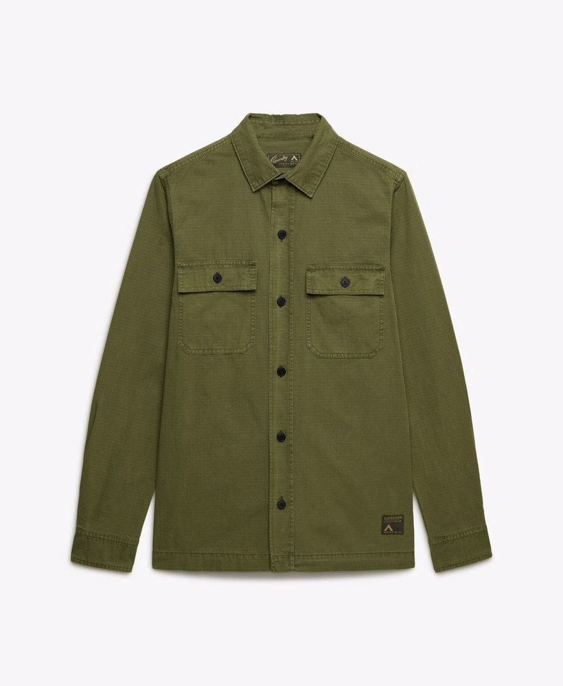Militair shirt met lange mouwen