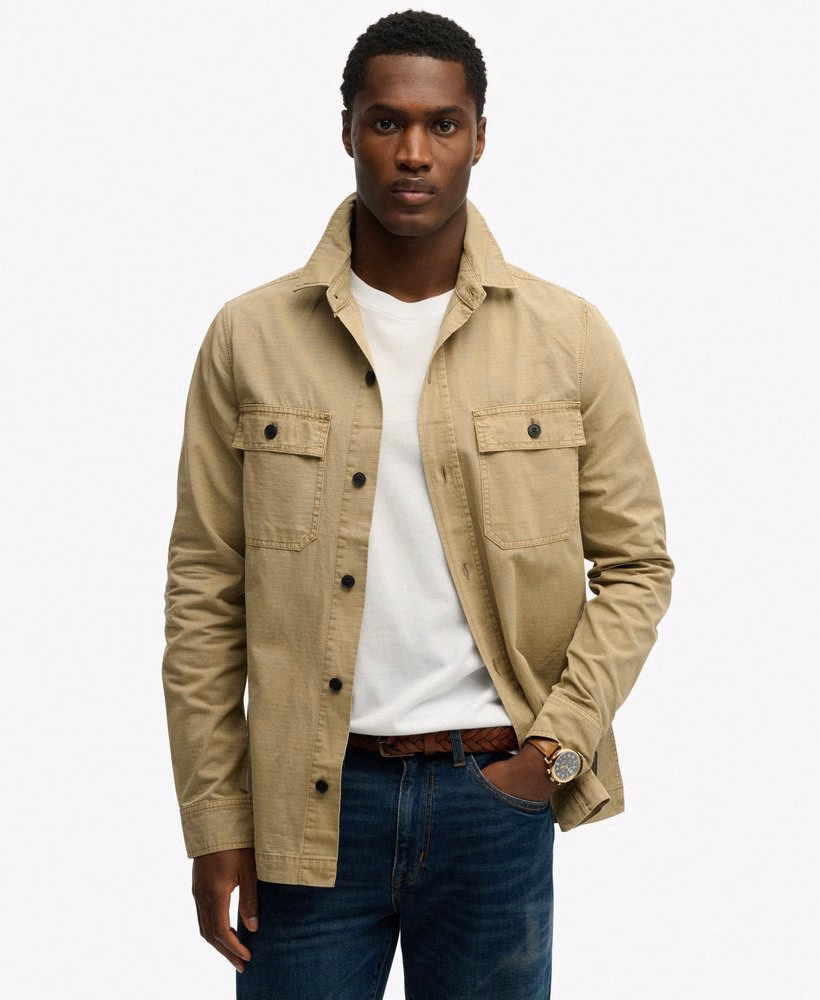 Militair shirt met lange mouwen