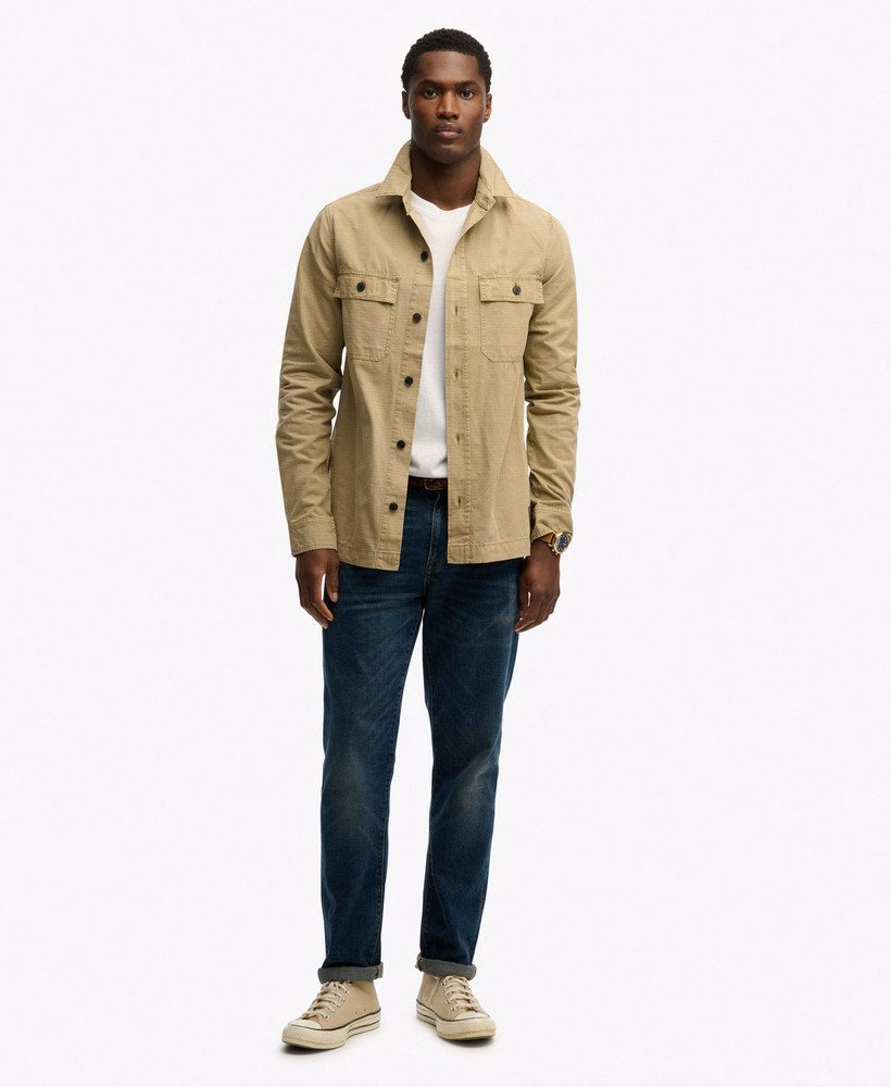 Militair shirt met lange mouwen