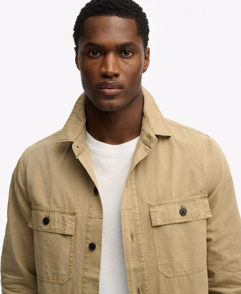 Militair shirt met lange mouwen