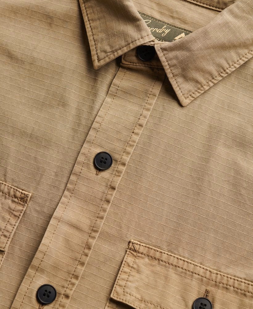Militair shirt met lange mouwen