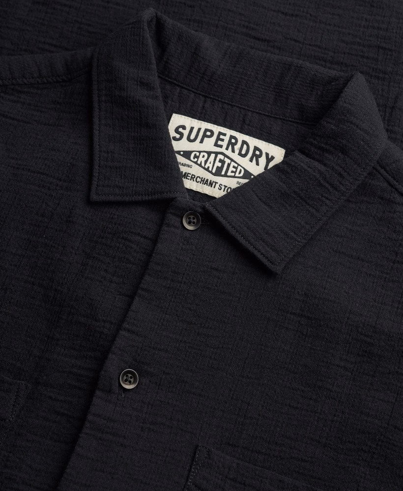 The Merchant Store - Shirt met korte mouwen en textuur