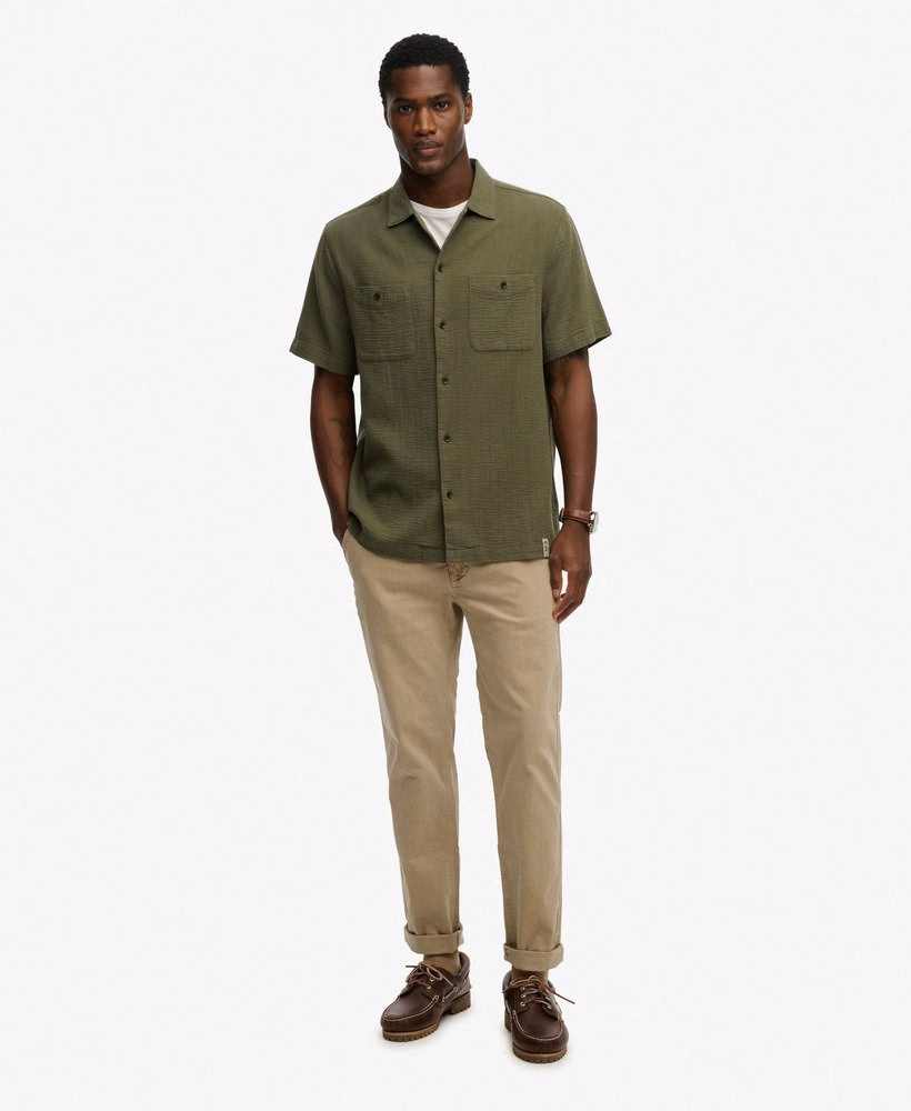 The Merchant Store - Shirt met korte mouwen en textuur