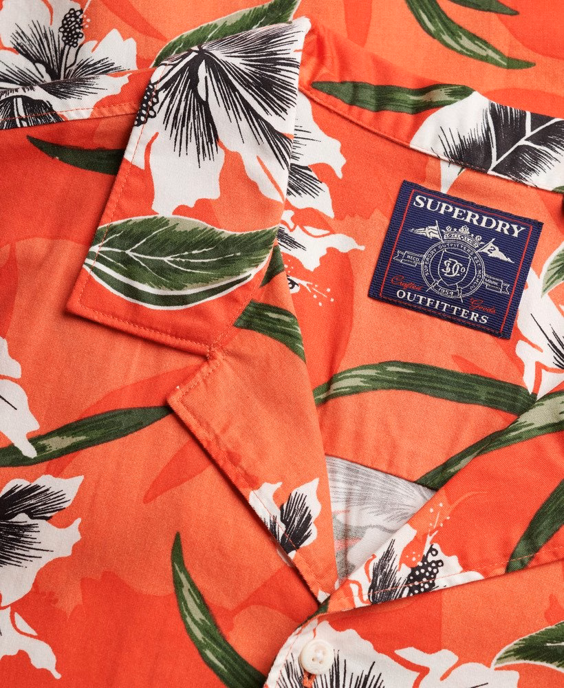 T-shirt met korte mouwen en Hawaïaanse print