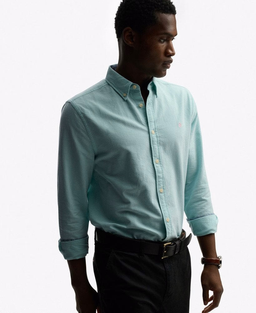Preppy Oxford overhemd met lange mouwen