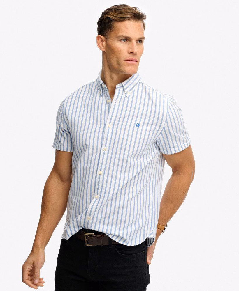 Preppy Oxford overhemd met korte mouwen