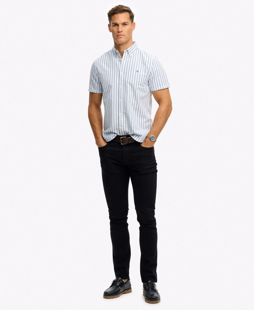 Preppy Oxford overhemd met korte mouwen