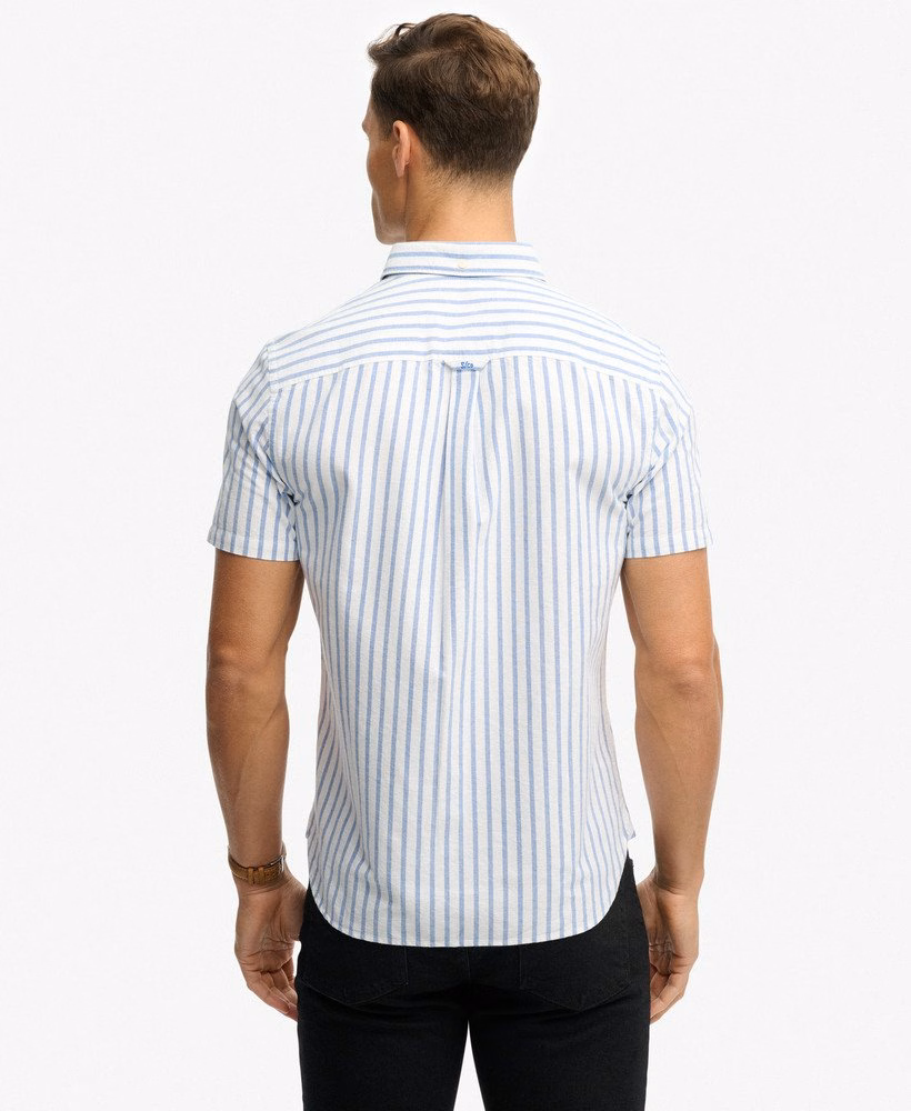 Preppy Oxford overhemd met korte mouwen