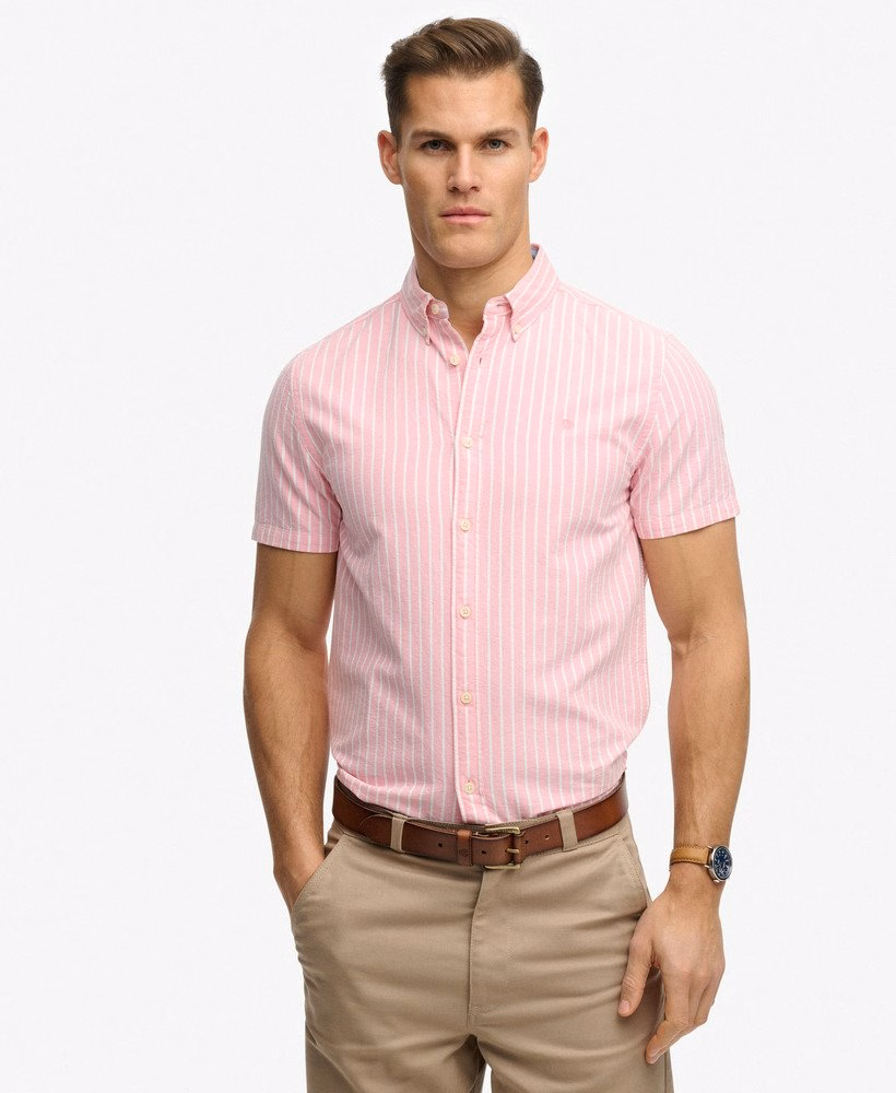 Preppy Oxford overhemd met korte mouwen