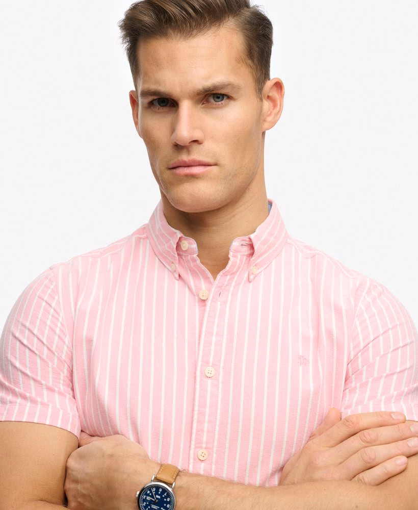 Preppy Oxford overhemd met korte mouwen