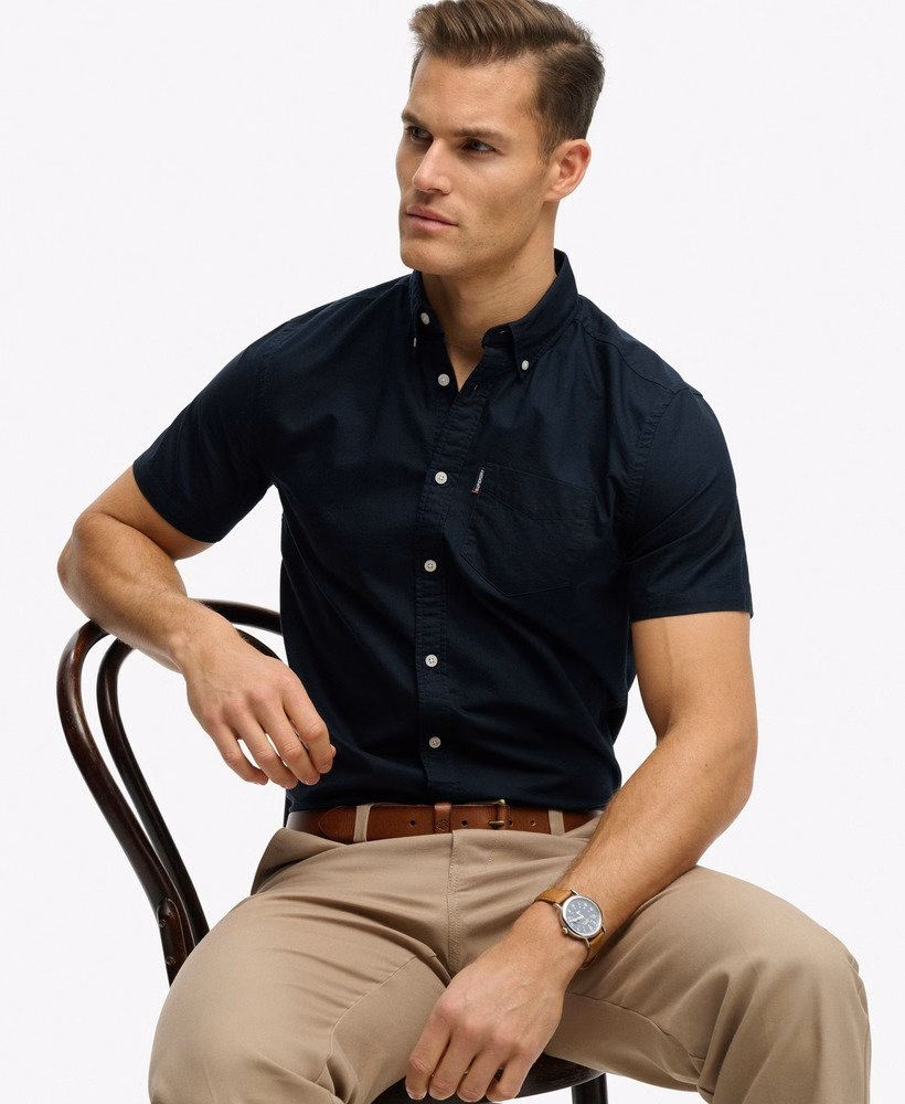 Essentials Oxford overhemd met korte mouwen