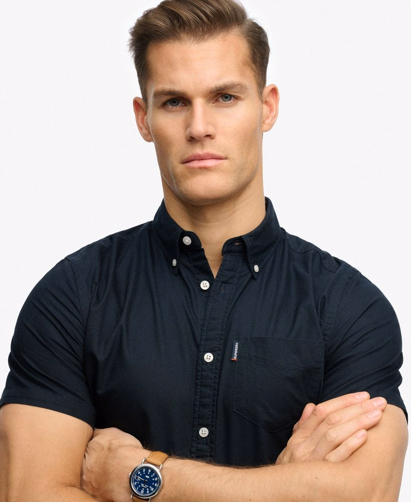 Essentials Oxford overhemd met korte mouwen