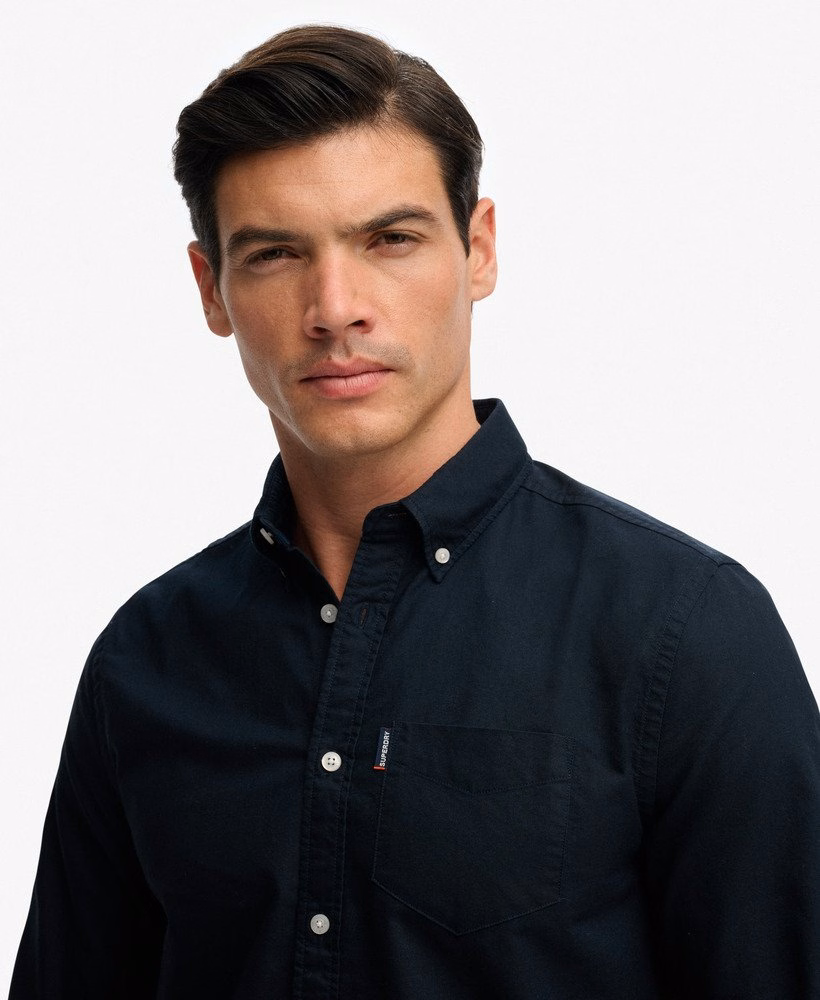 Essentieel Oxford overhemd met lange mouwen
