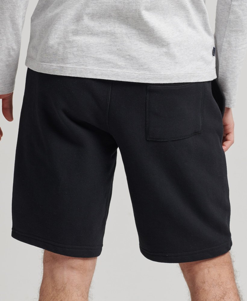 biologische katoenen shorts met vintage logo in zwart
