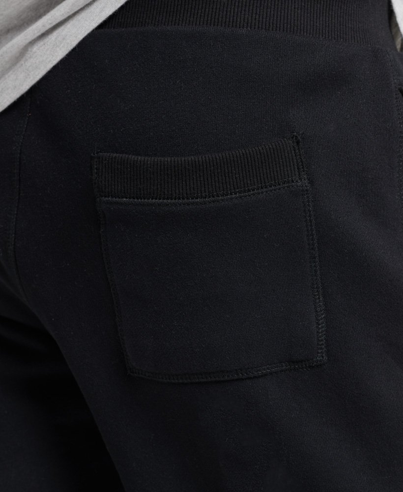 biologische katoenen shorts met vintage logo in zwart
