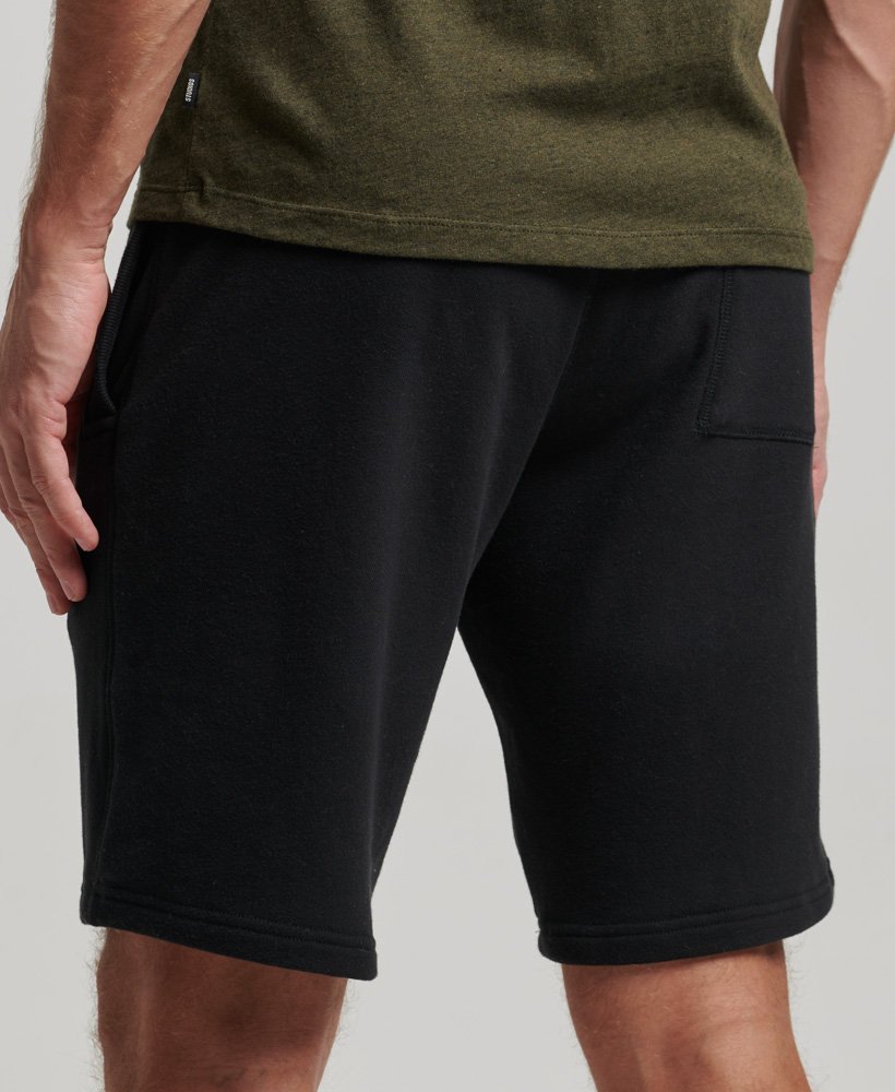 vintage jersey shorts met geborduurd logo in zwart