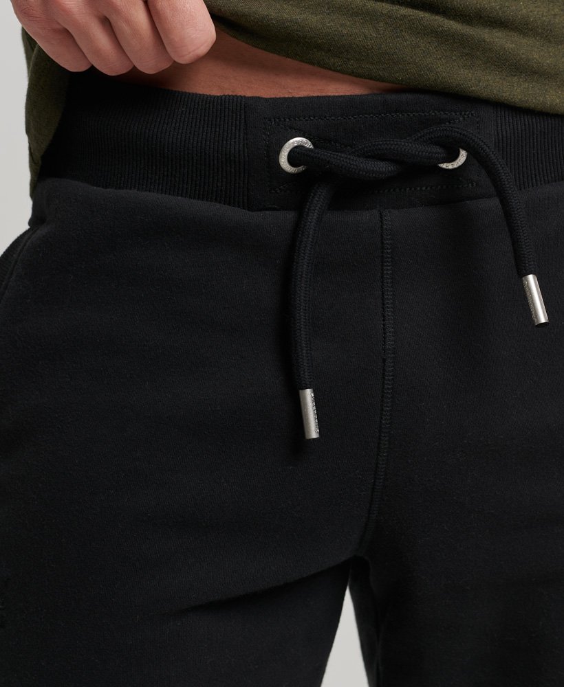 vintage jersey shorts met geborduurd logo in zwart