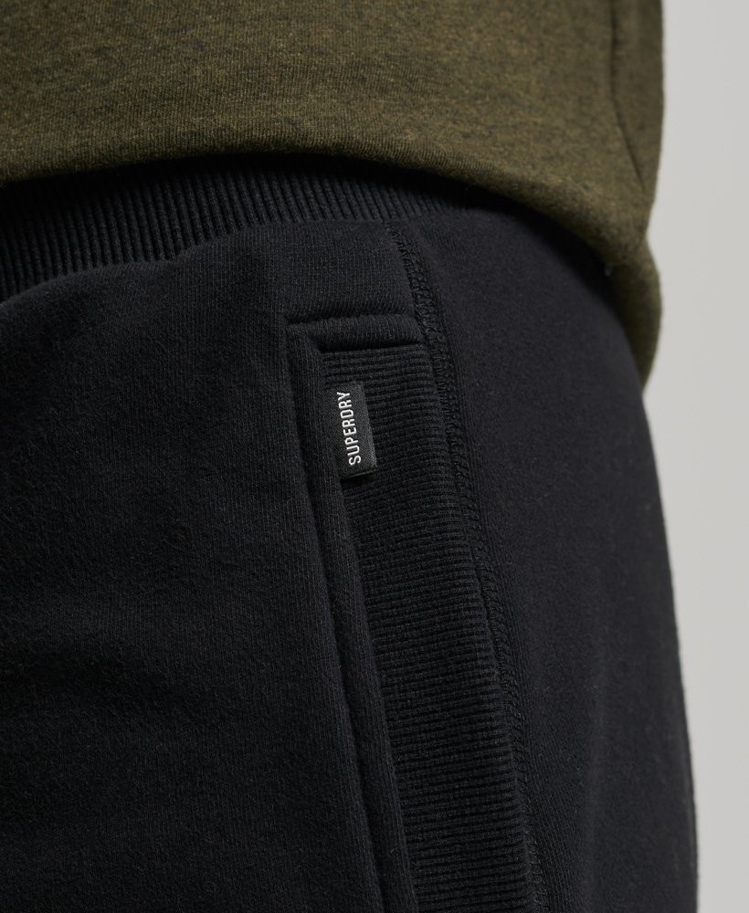 vintage jersey shorts met geborduurd logo in zwart