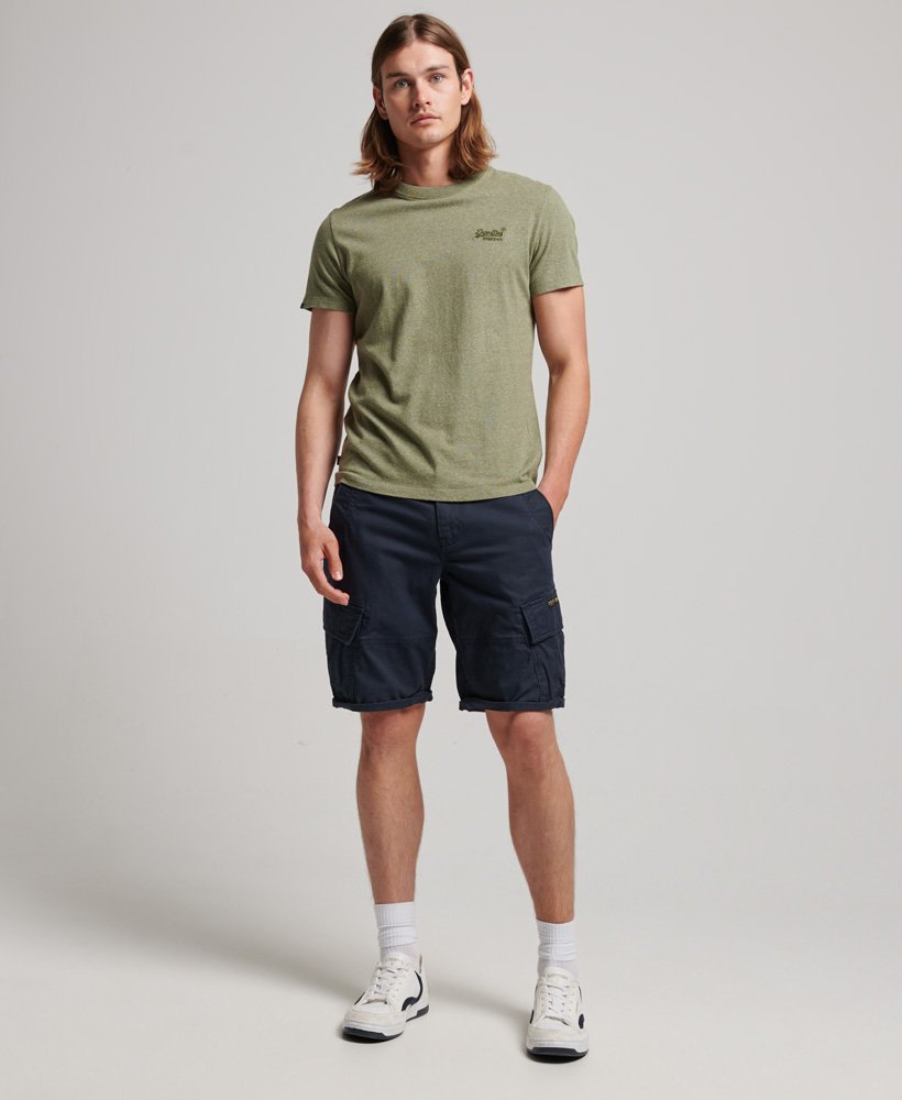 biologische katoenen cargo shorts in eclipse navy