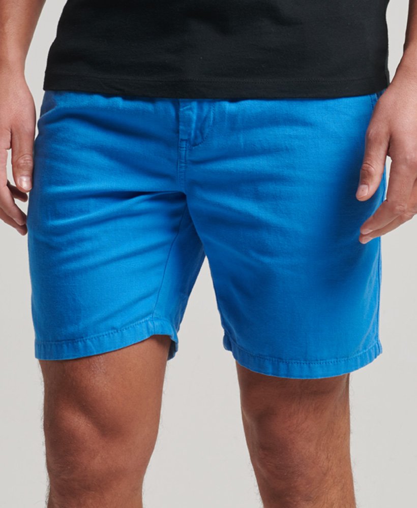 vintage overgeverfde shorts in frans blauw