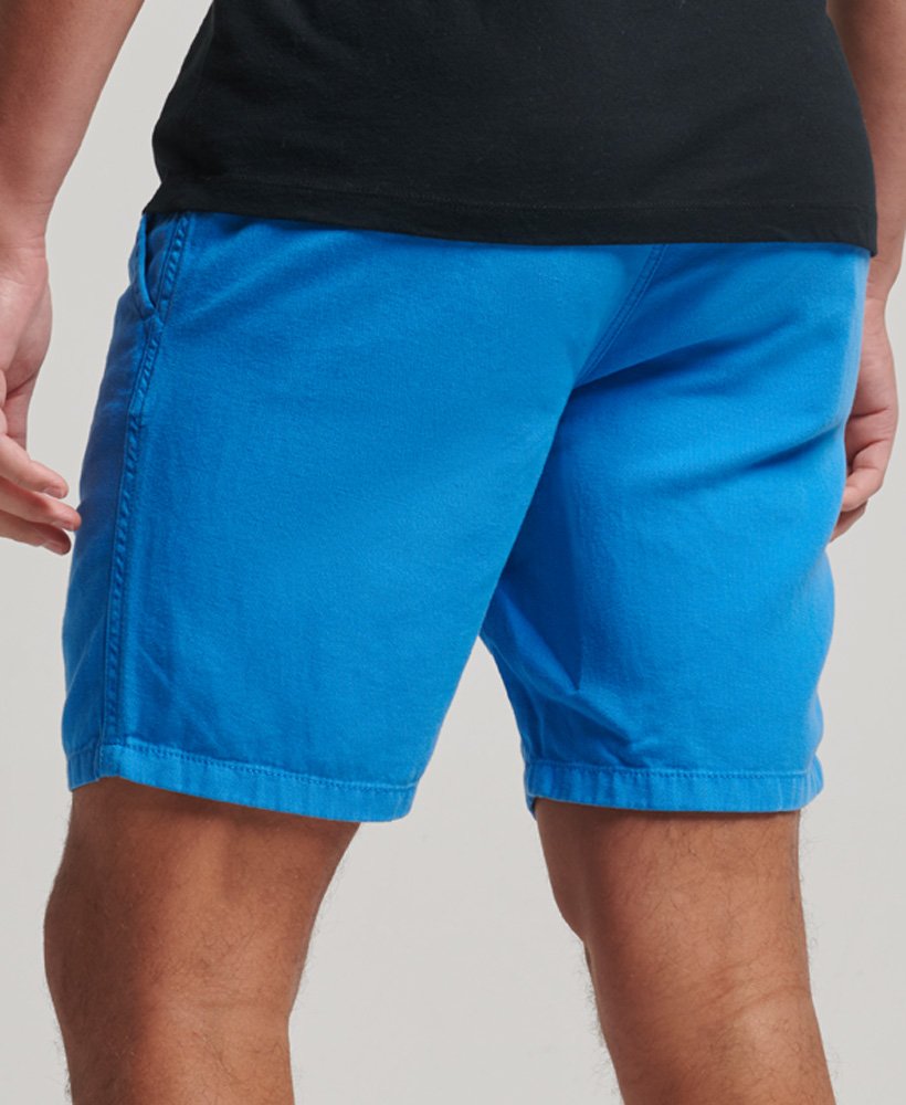 vintage overgeverfde shorts in frans blauw