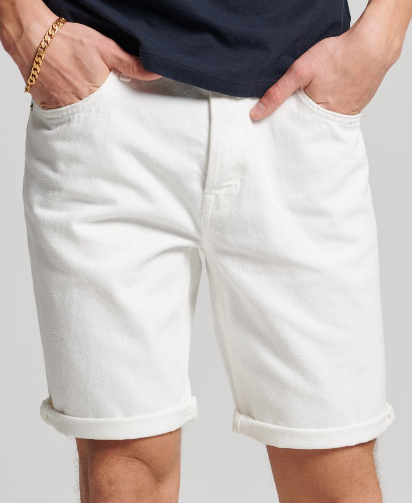 vintage rechte shorts in rockwood vintage wit