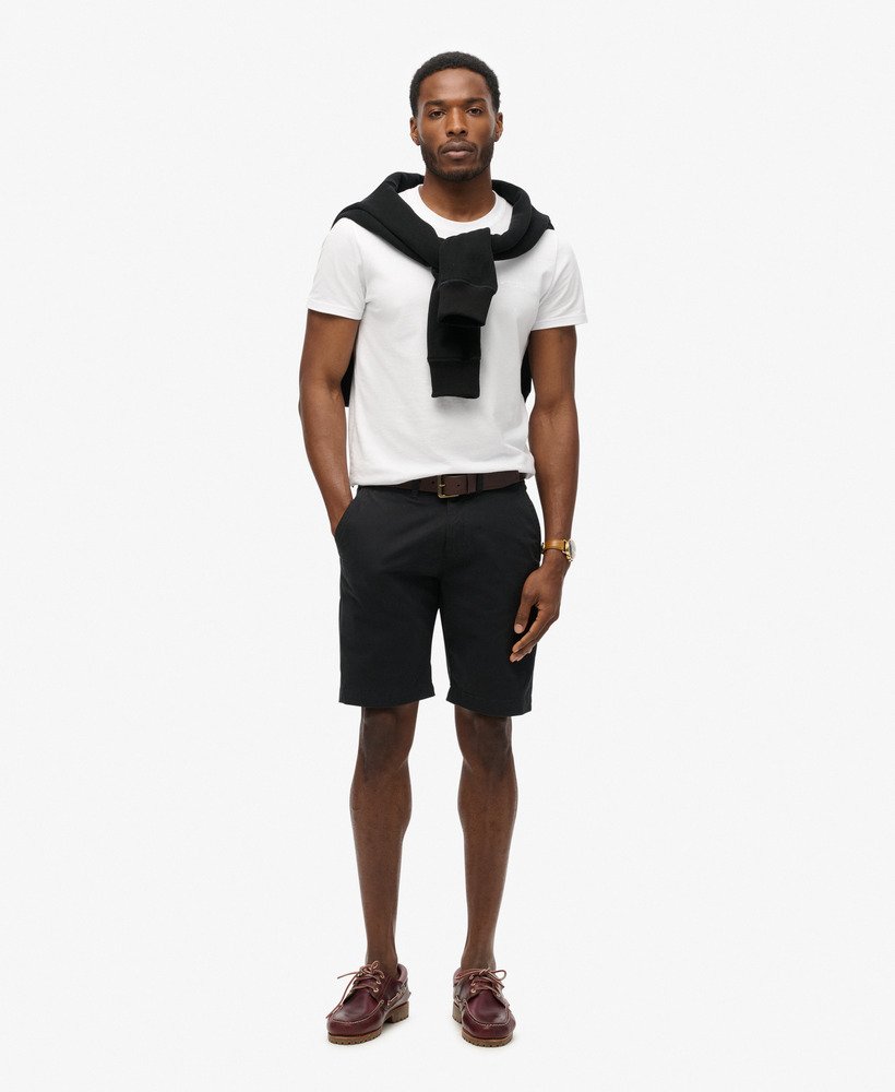 vintage chino shorts in middernachtblauw