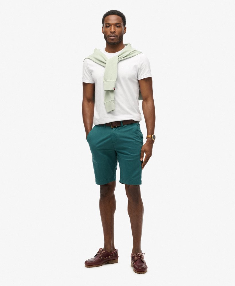 vintage chino shorts in turquoise