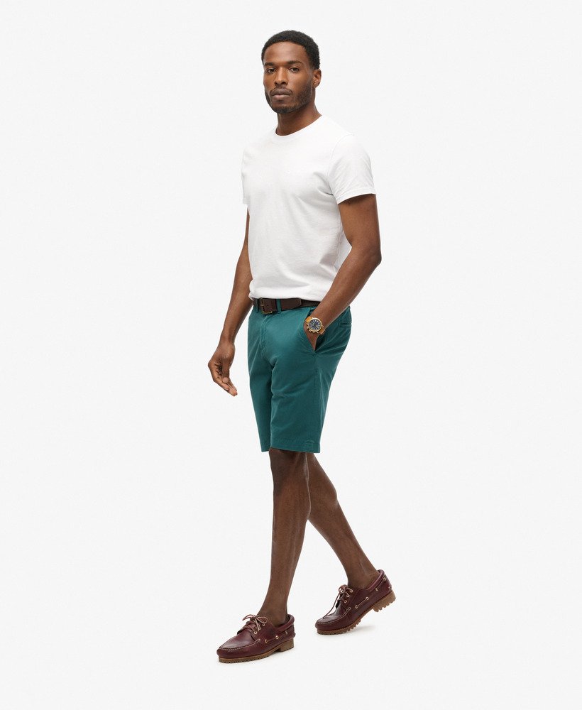 vintage chino shorts in turquoise