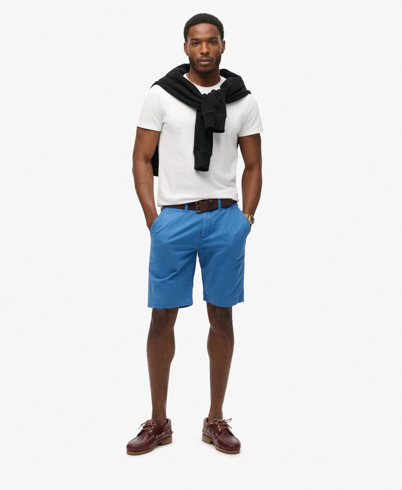 vintage chino shorts in neptunusblauw