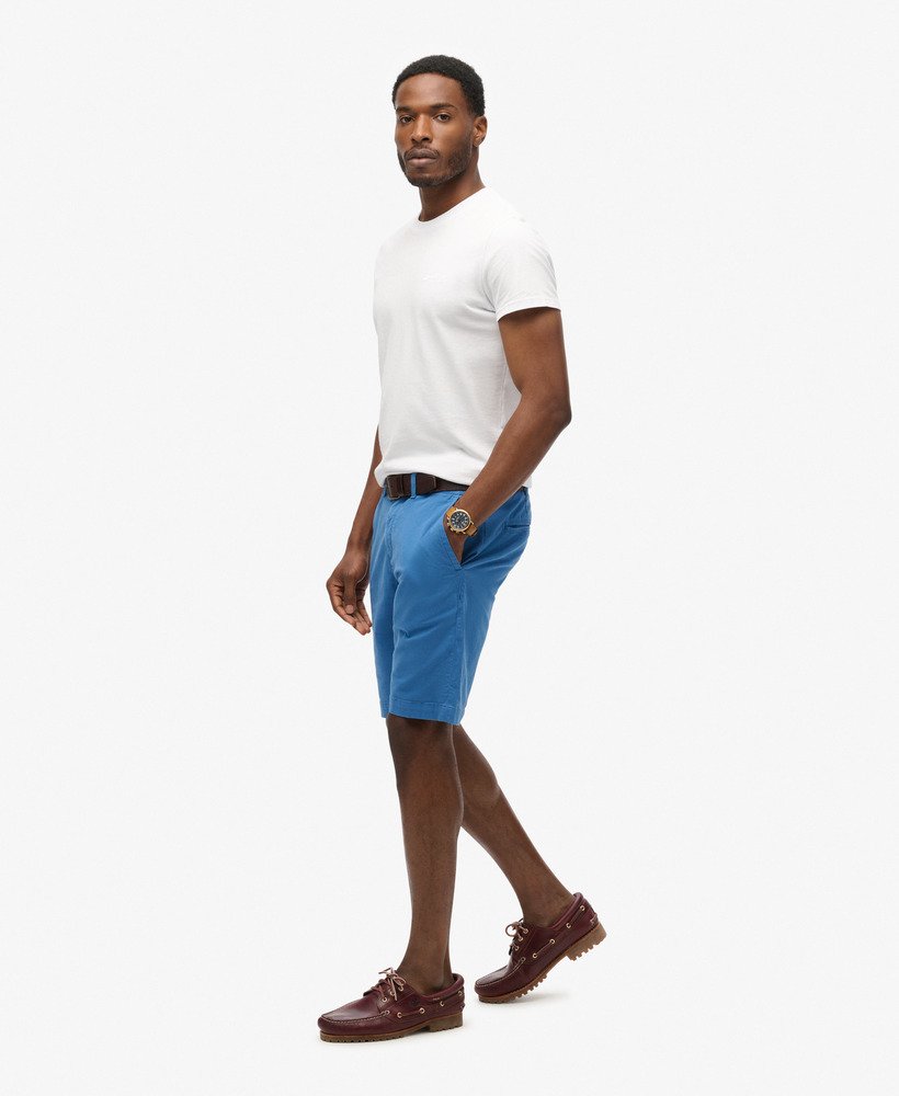 vintage chino shorts in neptunusblauw