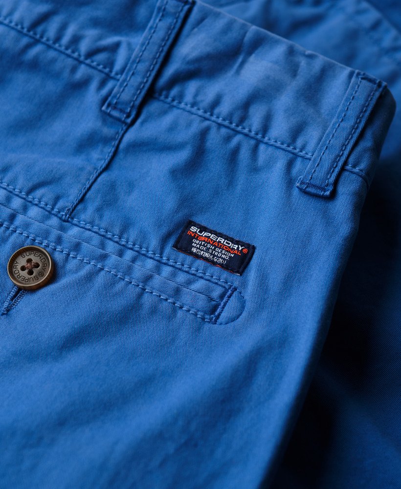 vintage chino shorts in neptunusblauw