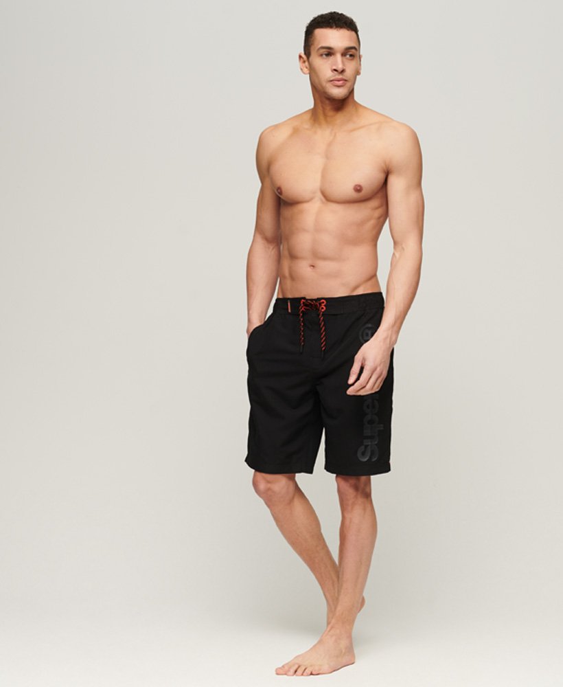 klassieke boardshorts in zwart