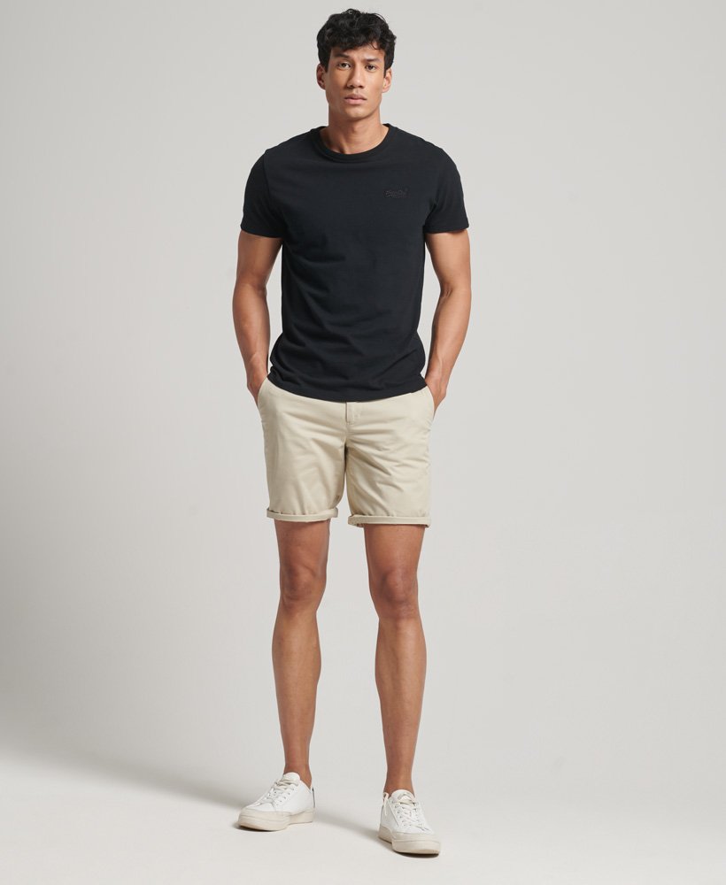 slim stretch chino shorts in pelikaanbeige
