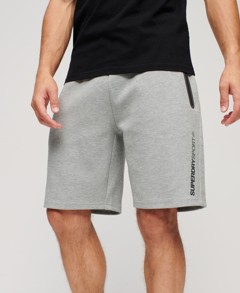 gymtech shorts in grijs gemêleerd