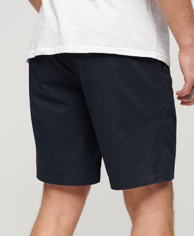 slim stretch chino shorts in rinse navy