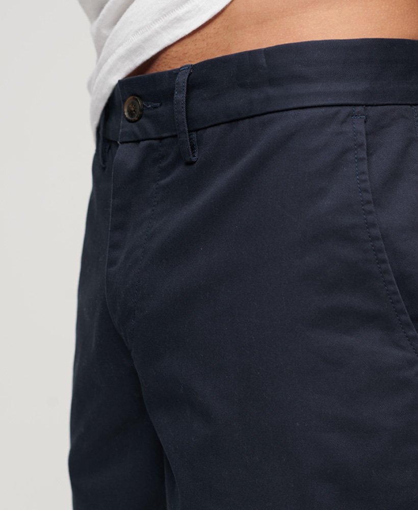 slim stretch chino shorts in rinse navy