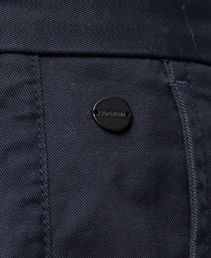 slim stretch chino shorts in rinse navy