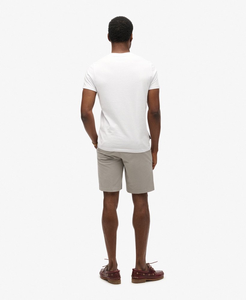 stretch chino shorts in duifgrijs