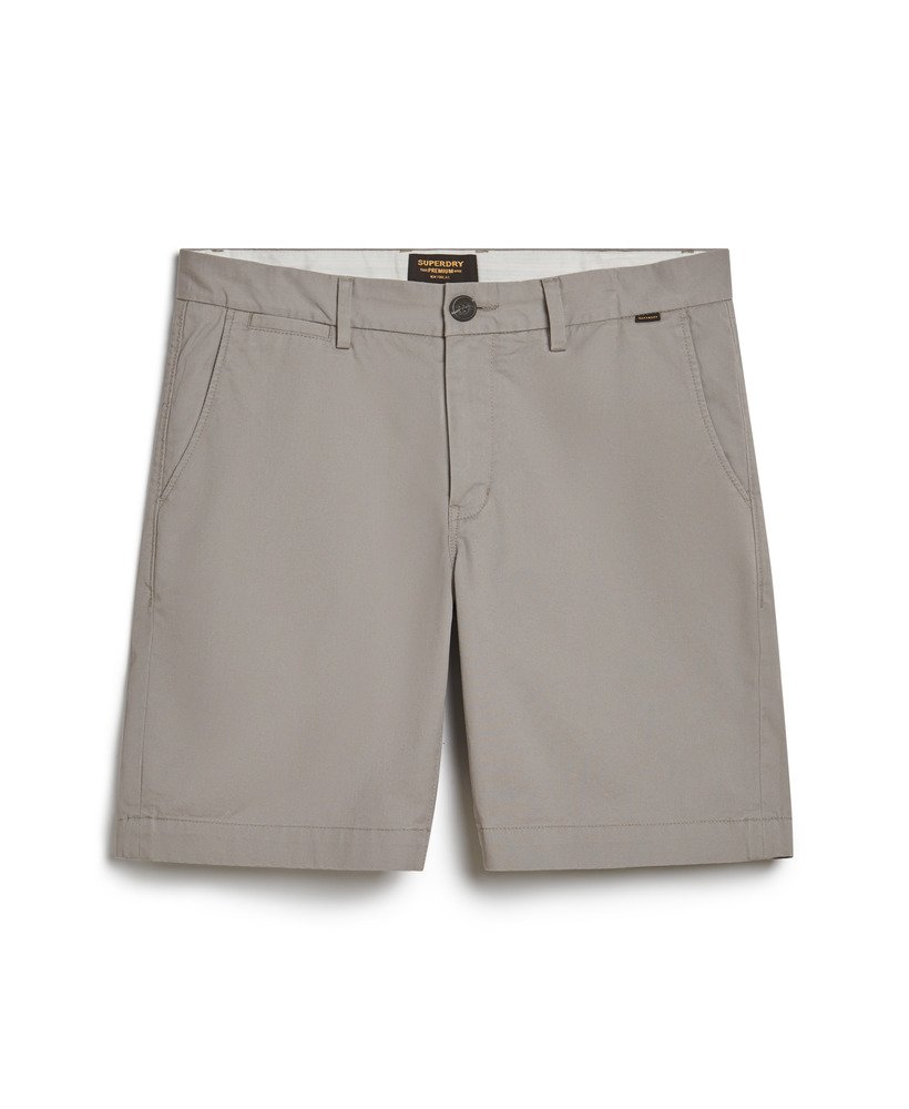 stretch chino shorts in duifgrijs