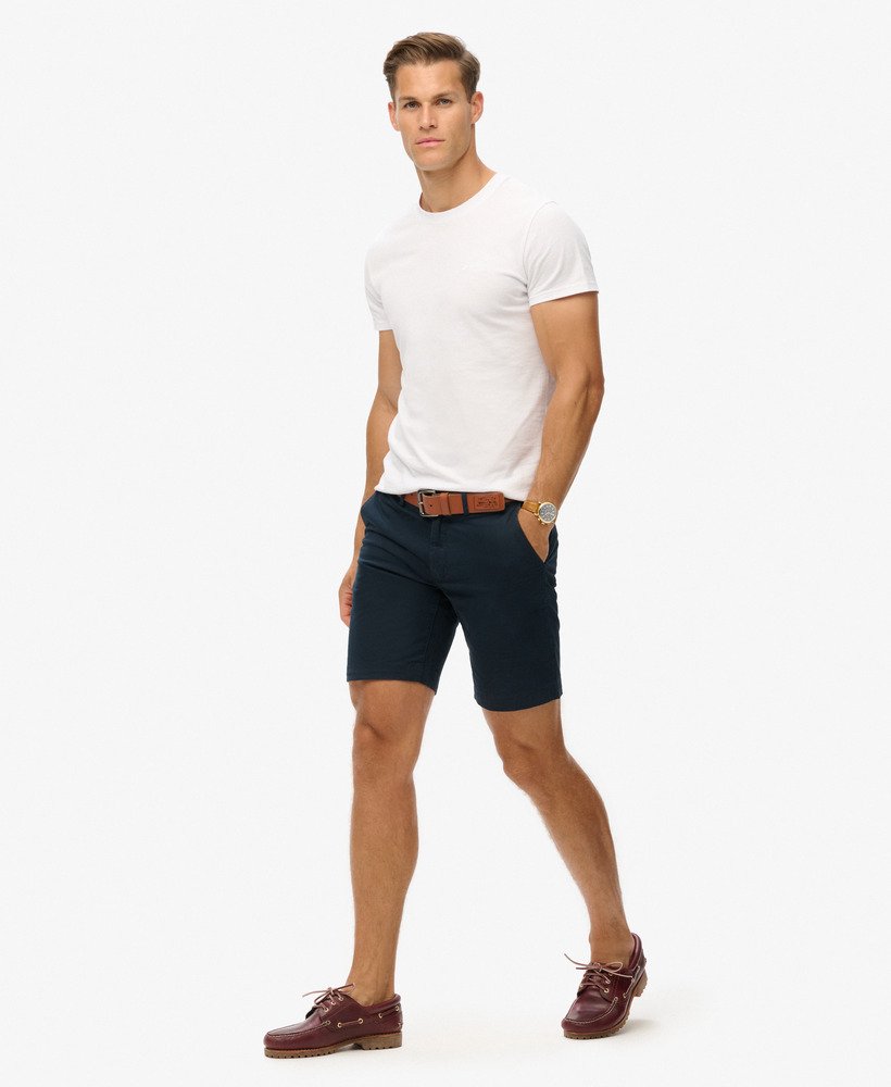 stretch chino shorts in eclipse navy