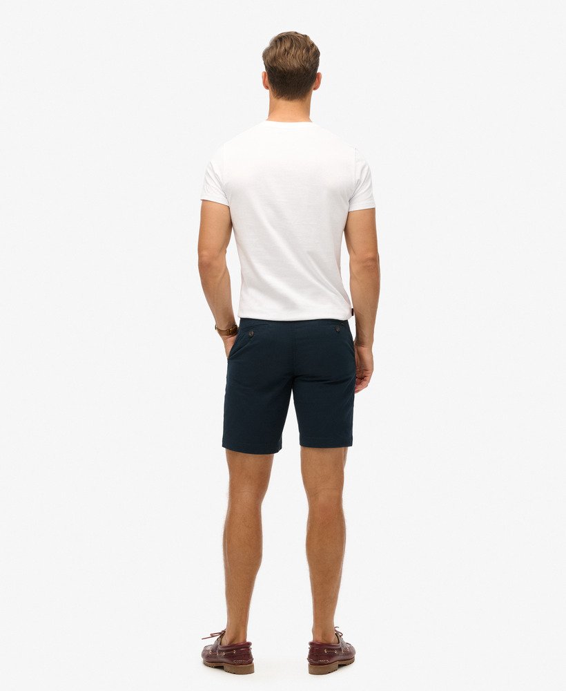stretch chino shorts in eclipse navy