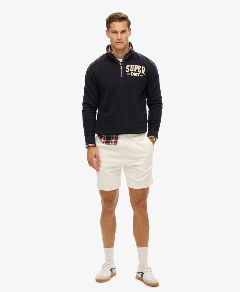 sportswear shorts met reliëfprint en losse pasvorm in nieuw krijtwit.